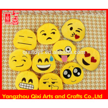 Monedero de la emoji de felpa barata promocional tamaño pequeño emoji cambio monedero lindo emoticon emoji bolsa